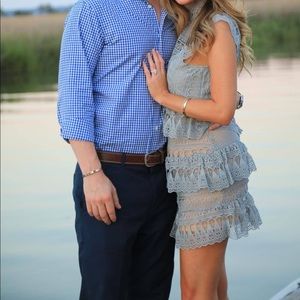 Aqua Lace Mini Dress